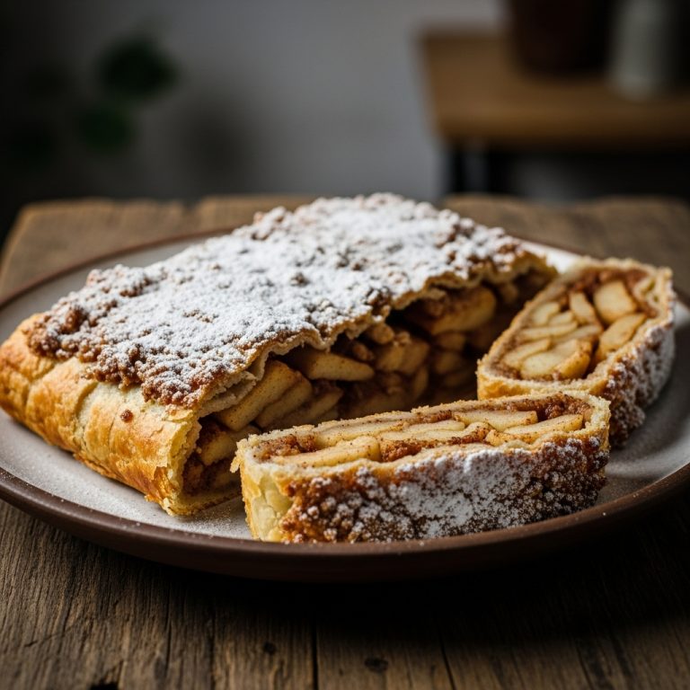 Mouthwatering Vegan Polish Apple Strudel with Walnut Crust (Głogówki Z Wiertnicą z Tymianowca)
